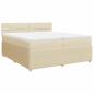 Preview: Boxspringbett mit Matratze Creme 200x200 cm Stoff