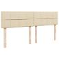 Preview: Boxspringbett mit Matratze Creme 200x200 cm Stoff