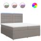 Preview: Boxspringbett mit Matratze Taupe 200x200 cm Stoff