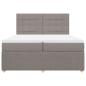 Preview: Boxspringbett mit Matratze Taupe 200x200 cm Stoff
