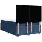 Preview: Boxspringbett mit Matratze Blau 160x200 cm Stoff