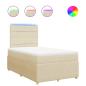 Preview: Boxspringbett mit Matratze Creme 120x190 cm Stoff