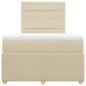 Preview: Boxspringbett mit Matratze Creme 120x190 cm Stoff
