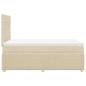 Preview: Boxspringbett mit Matratze Creme 120x190 cm Stoff