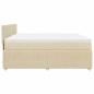 Preview: Boxspringbett mit Matratze Creme 200x200 cm Stoff