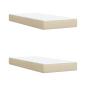 Preview: Boxspringbett mit Matratze Creme 200x200 cm Stoff