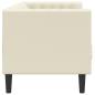 Preview: Chesterfield-Sofa 3-Sitzer Creme Kunstleder