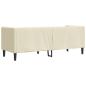 Preview: Chesterfield-Sofa 3-Sitzer Creme Kunstleder