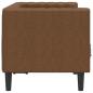 Preview: Chesterfield-Sofa 2-Sitzer Braun Kunstleder in Wildleder-Optik