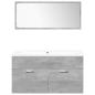 Preview: 5-tlg. Badmöbel-Set Betongrau Holzwerkstoff