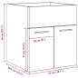 Preview: Waschbeckenschrank Betongrau 41x38,5x46 cm Holzwerkstoff