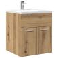 Preview: ARDEBO.de - Waschbeckenschrank Artisan-Eiche 41x38,5x46 Holzwerkstoff