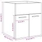 Preview: Waschbeckenschrank Artisan-Eiche 41x38,5x46 Holzwerkstoff
