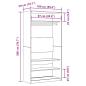 Preview: Kleiderschrank Altholz-Optik 100x50x200 cm Holzwerkstoff