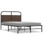 Preview: Bettgestell ohne Matratze 140x190 cm Braun Eichen-Optik