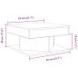 Preview: Couchtisch Artisan-Eiche 55x55x30 cm Holzwerkstoff