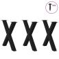 Preview: Esstischbeine X-Form 3 Stk. Schwarz 70x(72-73) cm Stahl