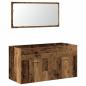 Preview: Badschrank mit Spiegel Altholz-Optik Holzwerkstoff
