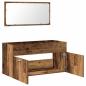 Preview: Badschrank mit Spiegel Altholz-Optik Holzwerkstoff