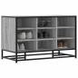 Preview: ARDEBO.de - Schuhbank Grau Sonoma 84x40x53,5 cm Holzwerkstoff und Metall