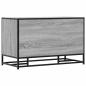 Preview: Schuhbank Grau Sonoma 84x40x53,5 cm Holzwerkstoff und Metall