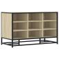 Preview: Schuhbank Sonoma-Eiche 84x40x53,5 cm Holzwerkstoff und Metall