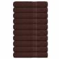 Preview: ARDEBO.de - Saunatücher 10 Stk. Braun 80x200 cm 360 g/m² 100% Baumwolle