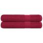 Preview: Saunatücher 2 Stk. Bordeauxrot 80x200cm 360 g/m² 100% Baumwolle
