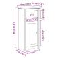 Preview: Badschrank BODO Weiß 44x30x90 cm