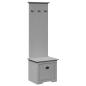 Preview: Flurschrank mit Haken BODO Grau 50x40x157 cm