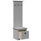 Preview: Flurschrank mit Haken BODO Grau 50x40x157 cm
