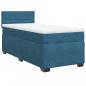 Preview: Boxspringbett mit Matratze Dunkelblau 100x200 cm Samt