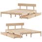 Preview: Massivholzbett ohne Matratze 120x200 cm Kiefernholz