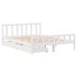 Preview: Massivholzbett ohne Matratze Weiß 160x200 Kiefernholz