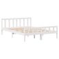 Preview: Massivholzbett ohne Matratze Weiß 160x200 Kiefernholz