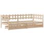 Preview: Tagesbett mit Schubladen 80x200 cm Massivholz Kiefer