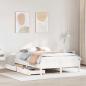 Preview: ARDEBO.de - Massivholzbett ohne Matratze Weiß 160x200 Kiefernholz