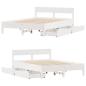 Preview: Massivholzbett ohne Matratze Weiß 120x200 cm Kiefernholz