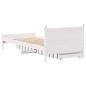 Preview: Massivholzbett ohne Matratze Weiß 90x200 cm Kiefernholz