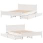Preview: Massivholzbett ohne Matratze Weiß 150x200 cm Kiefernholz