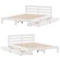 Preview: Massivholzbett ohne Matratze Weiß 160x200 Kiefernholz