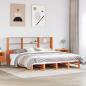 Preview: ARDEBO.de - Massivholzbett ohne Matratze Wachsbraun 200x200 Massivholz