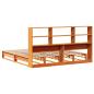 Preview: Massivholzbett ohne Matratze Wachsbraun 200x200 Massivholz