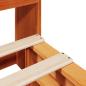 Preview: Massivholzbett ohne Matratze Wachsbraun 200x200 Massivholz