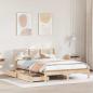 Preview: ARDEBO.de - Massivholzbett mit Regal ohne Matratze 120x200 cm Kiefer