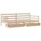 Preview: Tagesbett mit Schubladen 90x200 cm Massivholz Kiefer