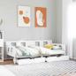 Preview: ARDEBO.de - Tagesbett mit Schubladen Weiß 90x200 cm Kiefernholz