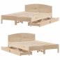 Preview: Massivholzbett ohne Matratze 120x200 cm Kiefernholz