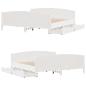 Preview: Massivholzbett ohne Matratze Weiß 160x200 Kiefernholz