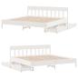 Preview: Massivholzbett ohne Matratze Weiß 180x200 cm Kiefernholz